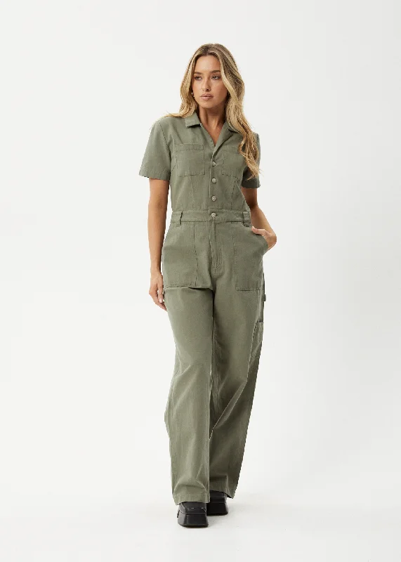  Hot PicksAFENDS Womens Mika - Canvas Jumpsuit - Olive