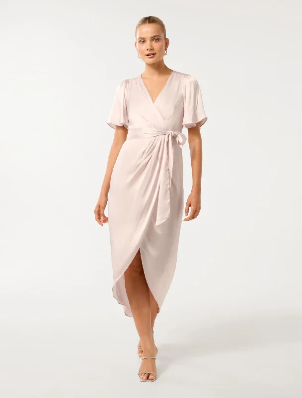  Low Price SpecialCarolina Satin Midi Dress