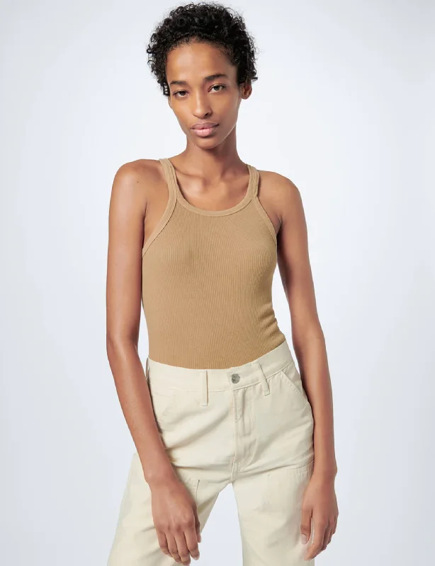  Vintage-Inspired Women's ApparelRibbed Tank, Sand