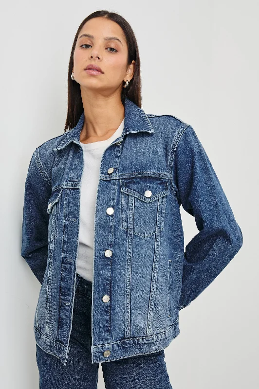  Women's Professional OutfitGROVE BOYFRIEND TRUCKER JACKET - INDIGO HAZE