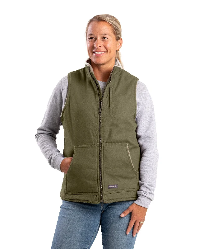  Women's Apparel And GarmentsWomen's Sherpa-Lined Softstone Duck Vest