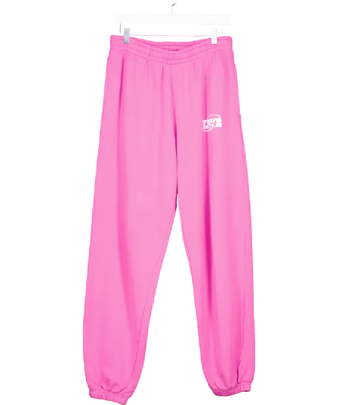  Women's Athletic Outfit7 Days Active Pink Monday Pants UK M