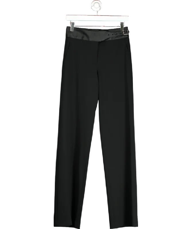  Stay Ahead In StyleLiviana Conti Black Trouser With Eco-leather Belt UK XS