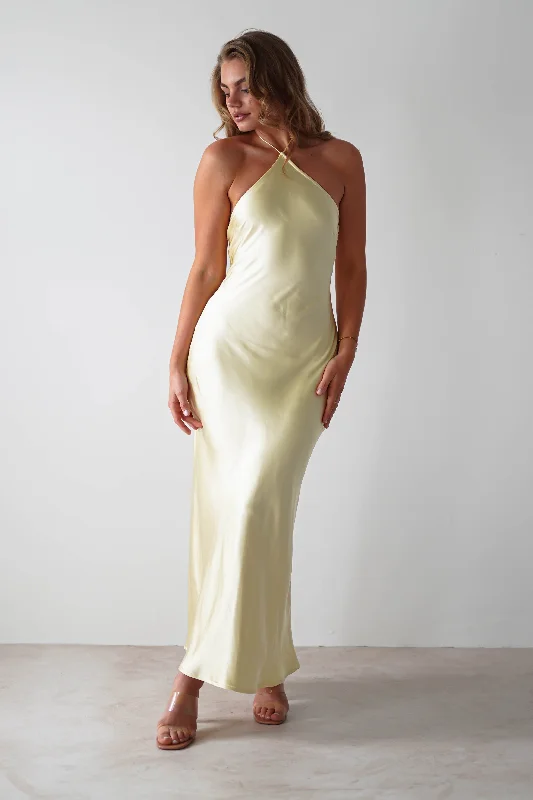  Bold Fashion SalesHeather Soft Satin Maxi Dress | Yellow