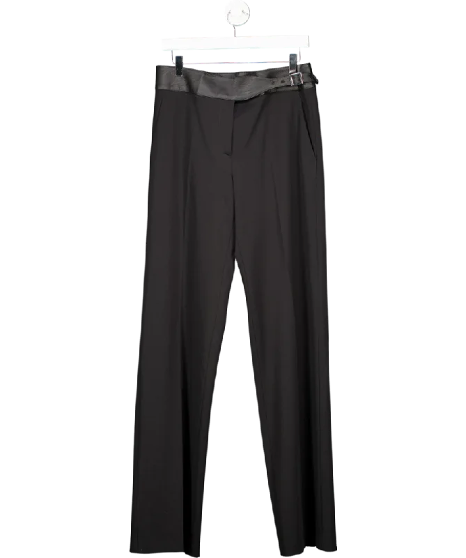  Women's Clothing Outfit SetLiviana Conti Black Trousers With Eco-leather Waistband UK 12