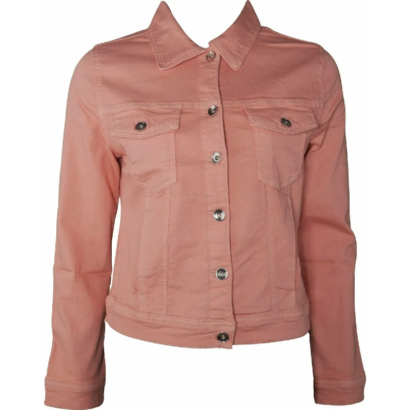  Fashionable Women's ClothesAmara Reya AR Feather Womens Denim Jacket - Pink