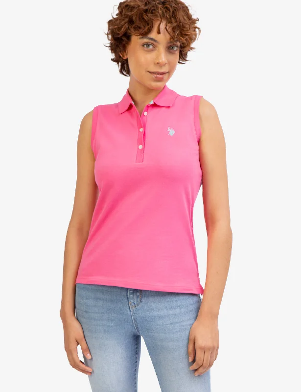  Women's Athletic ApparelCLASSIC SLEEVELESS POLO SHIRT