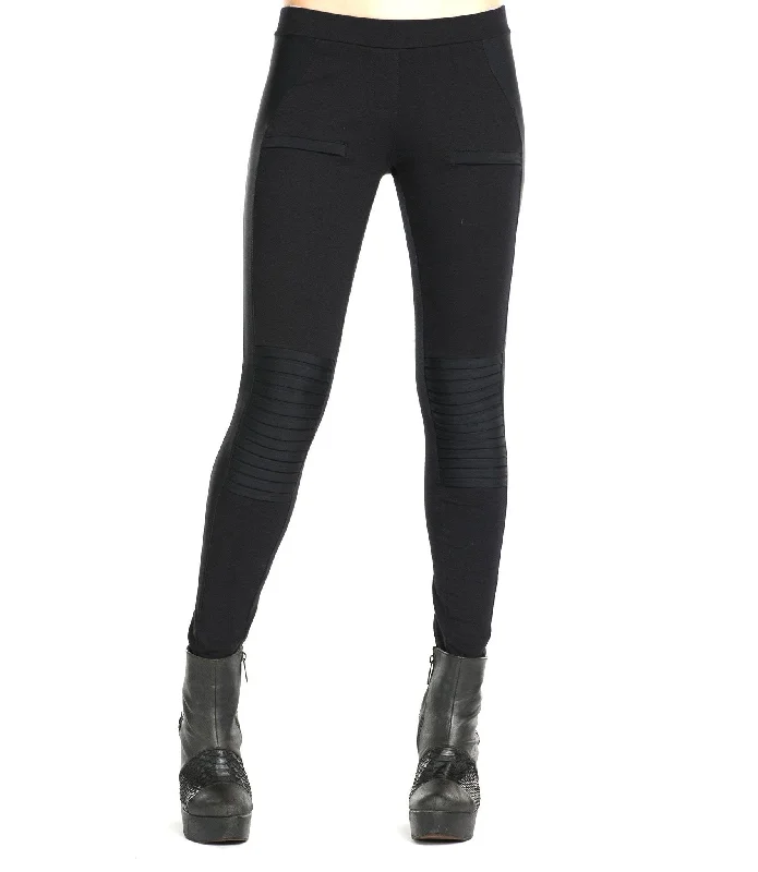  Women's Classic AttirePython Moto Legging - Black