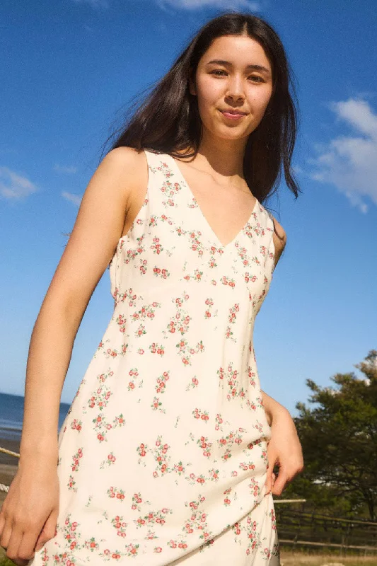  Women's Functional Apparel For Outdoor ActivitiesLalisa Cleo White Multi Floral Midi Dress