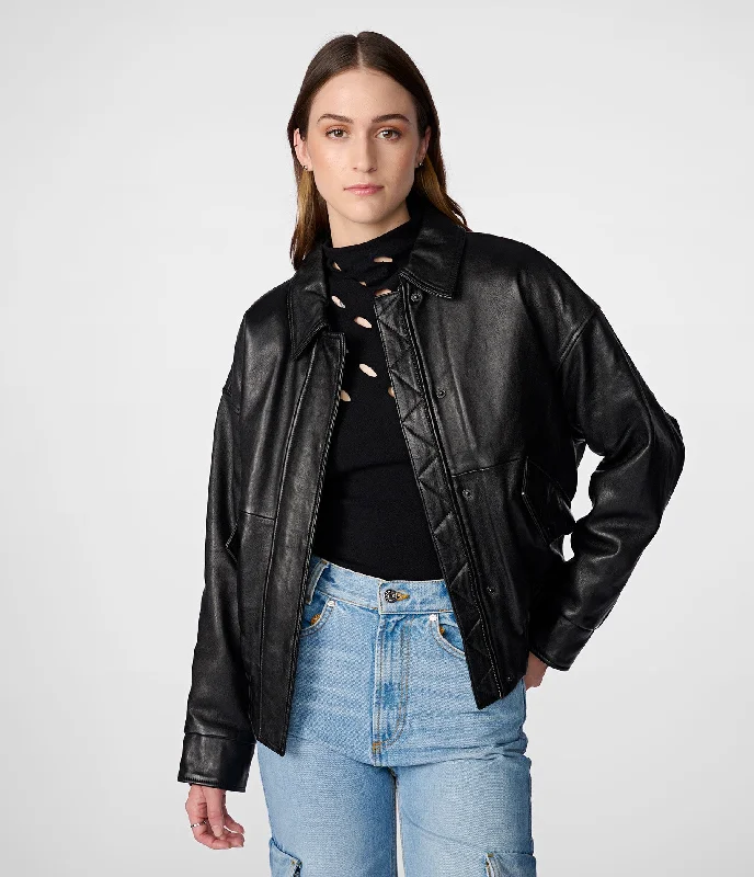  You'Ll Love Us BecauseMya Leather Aviator Jacket