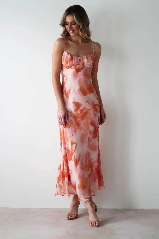  Women's Everyday ApparelStarling Printed Maxi Dress | Orange Print