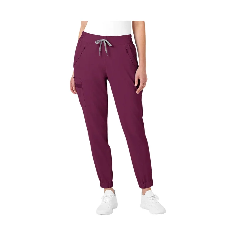  Women's Plus-Size ApparelWonderWink Women's Jogger Scrub Pant - Wine