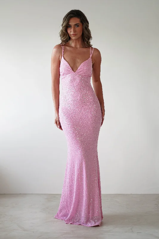  Chic Clothing For WomenNina Beaded Bodycon Gown | Pink