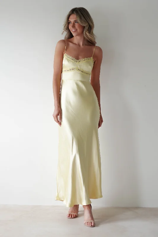  Urban Elegance DealsSophia Soft Lace Maxi Dress | Yellow