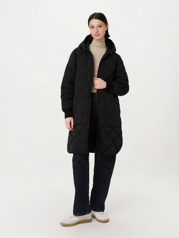  Mega SalesThe Skyline Maxi Hooded Coat in Black