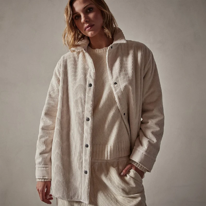  Relaxed Style DealsSherpa Lined Oversized Corduroy Jacket - Canvas