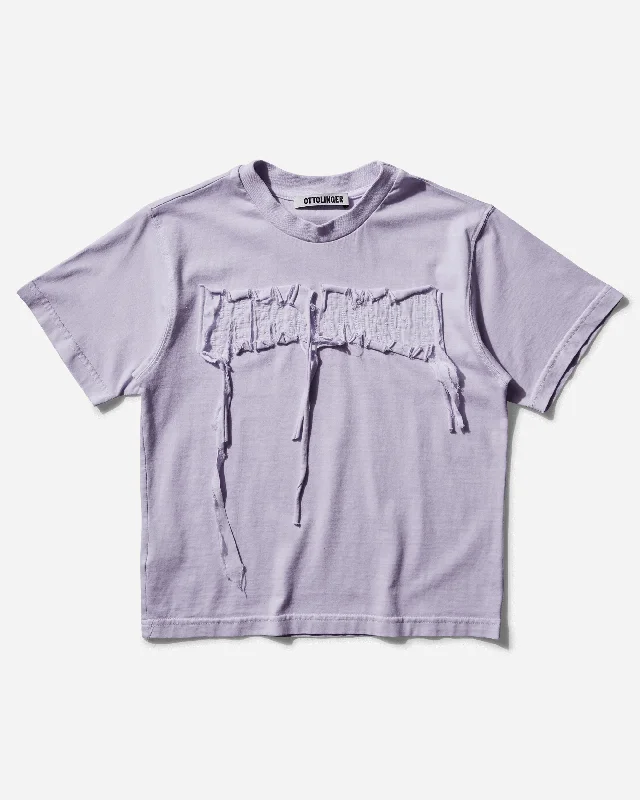  Trendy Looks On SaleWomen's Distressed Logo Fitted T-Shirt Purple