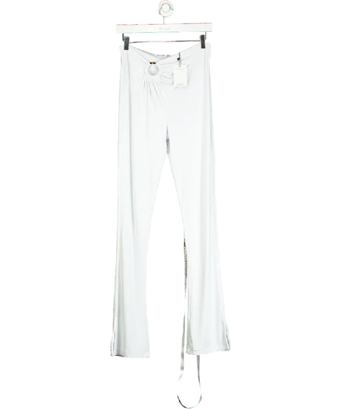  Chic Style, Always In VogueMistress Rocks White Jersey Gathered Trousers UK S