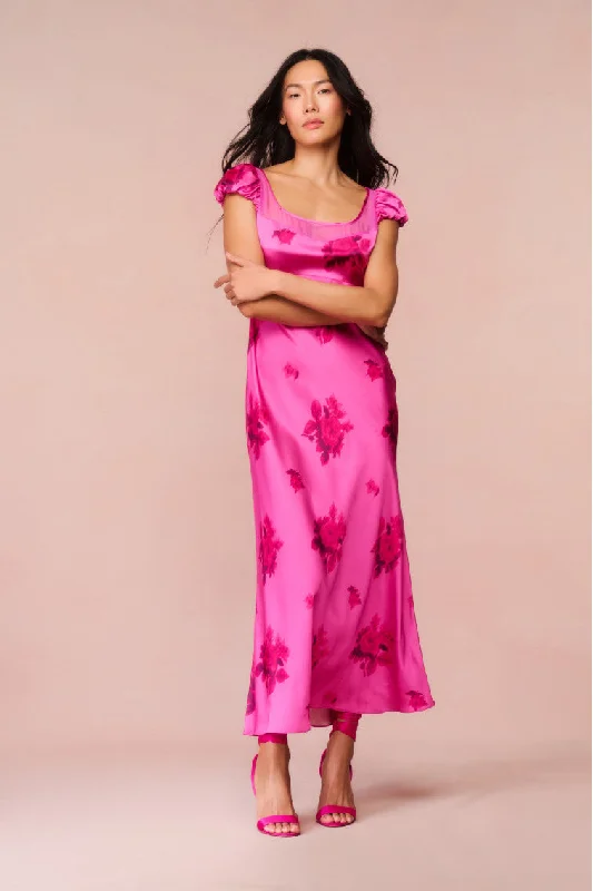  Women's High-Fashion ClothesJoelette Floral Satin Maxi Dress