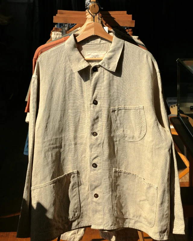  Chic & Cozy CollectionUn-Dyed Raw Hemp Work Jacket