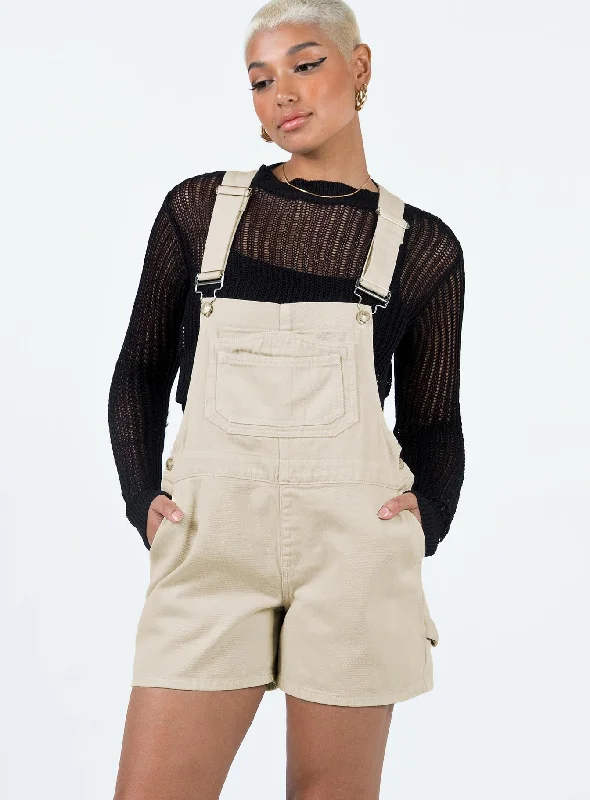  Big DiscountsForesta Oversized Overalls Cream