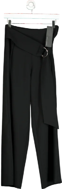  Must HavesS.Deer Black Tailored Wide Leg Trousers UK S