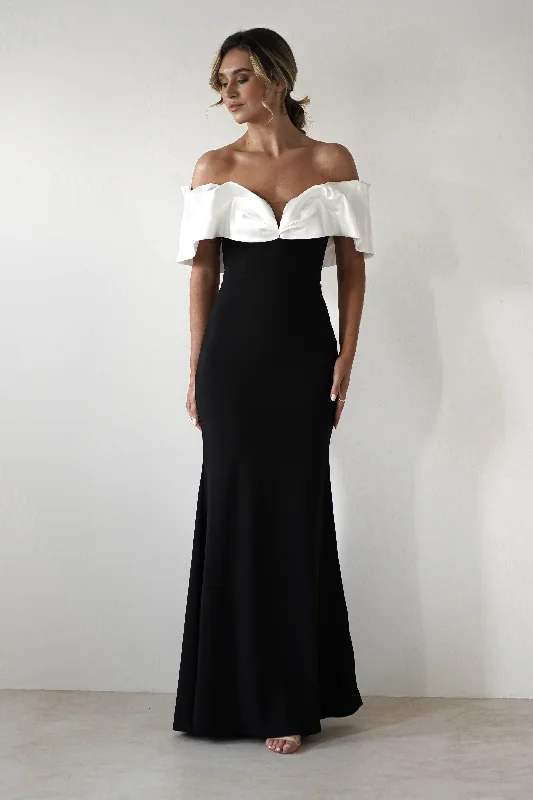  Hot Brand DiscountsPaula Off The Shoulder Gown | Black/White