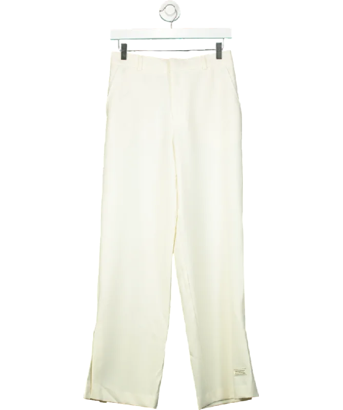  Step Ahead, Lead The TrendThe Giving Movement Cream Wide-leg Smart Trouser UK S