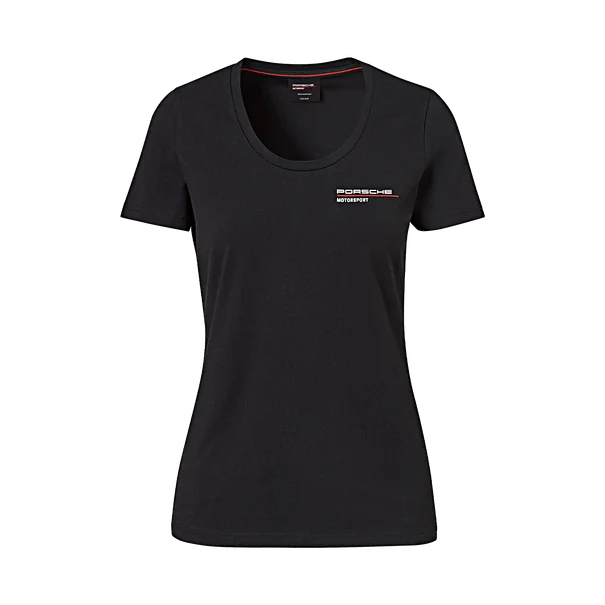  Women's Elegant GarmentsPorsche Ladies T-Shirt (Black)- Motorsport Collection