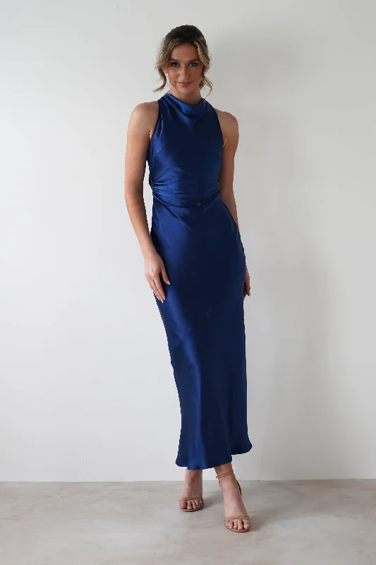  Classic Chic DealsStefanie Soft Satin Maxi Dress | Navy