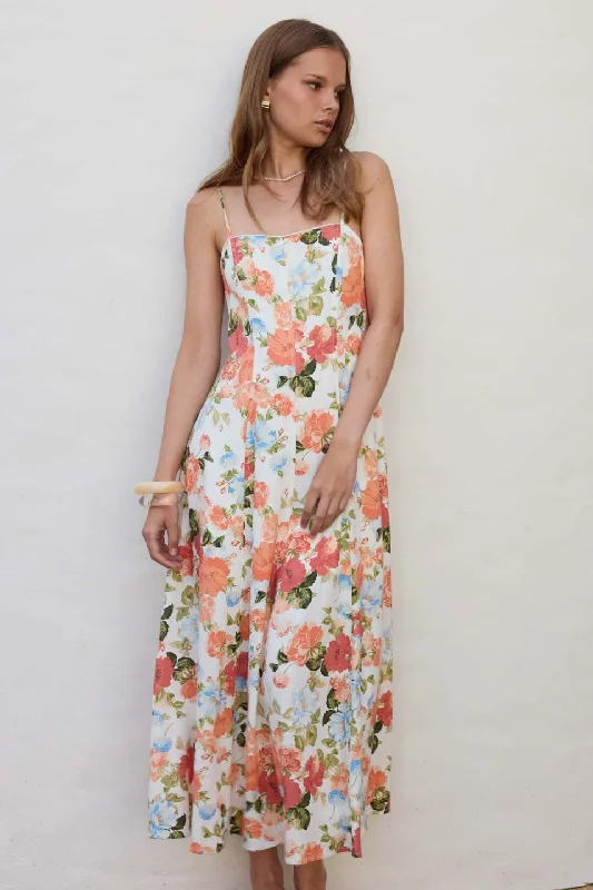  Women's Clothing For Everyday WearNaia Garden Floral Panelled Linen Midi Dress