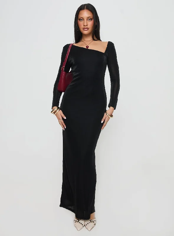  Discount ExtravaganzaSedani Long Sleeve Maxi Dress Black