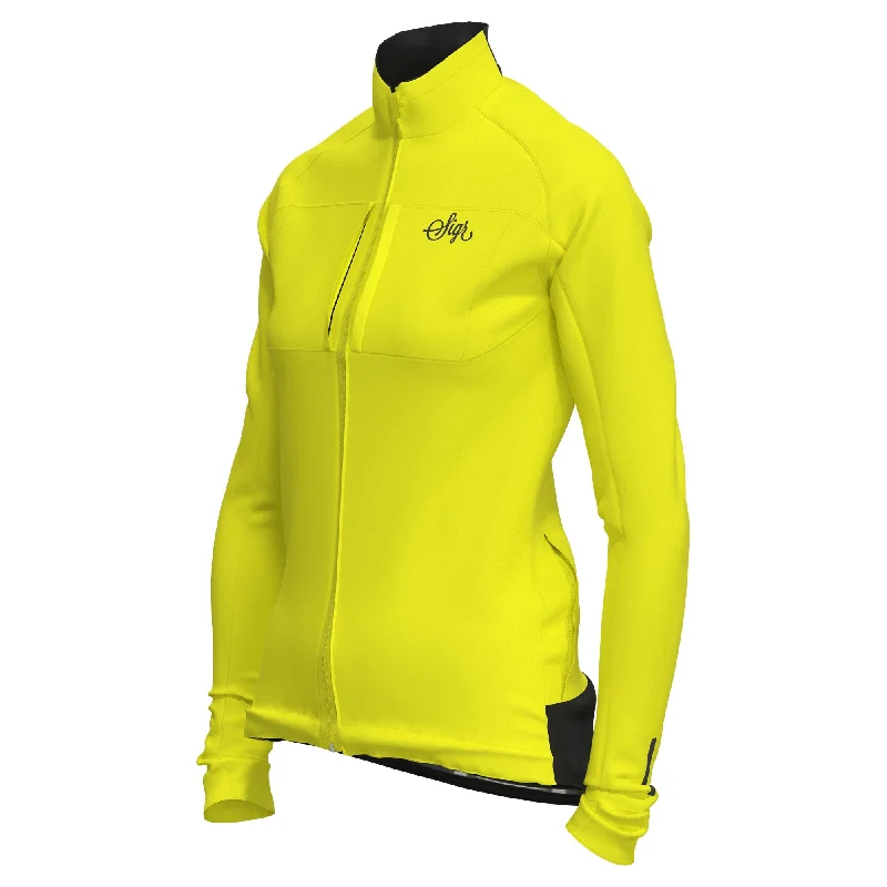  Women's Chic ApparelGotlandsleden Tour Women's Hi-viz Yellow Merino Softshell Cycling Jacket