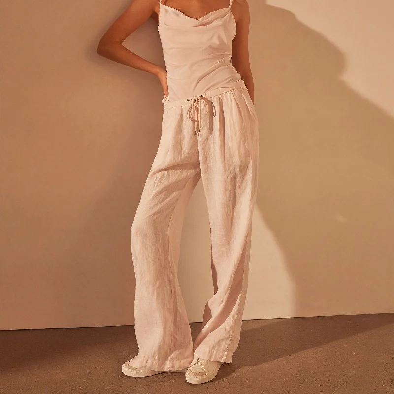  Casual Chic DealsWide Leg Relaxed Linen Pant - Zephyr Pigment