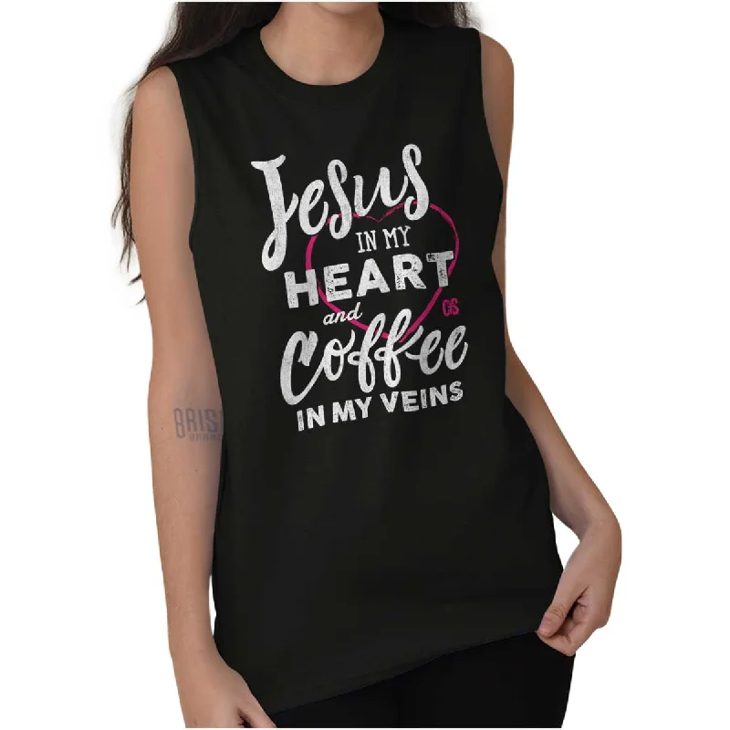  Women's Evening ClothesCoffee Veins Sleeveless T Shirt