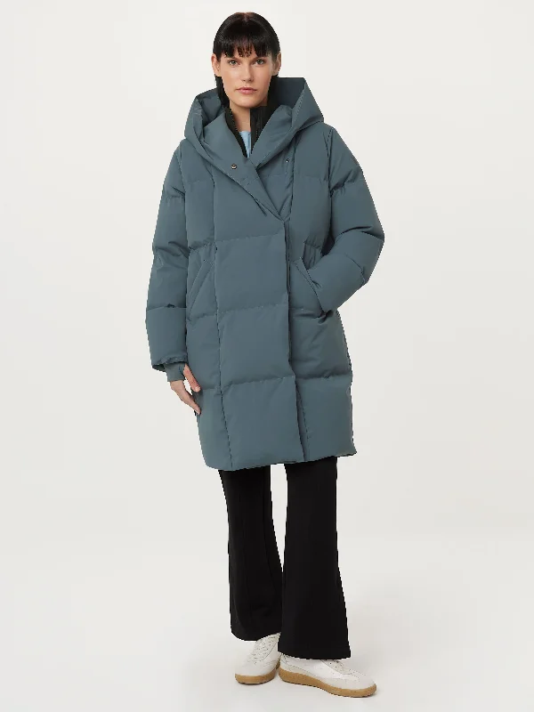  Fashion Forward Femininity The Hygge Puffer Coat in Slate