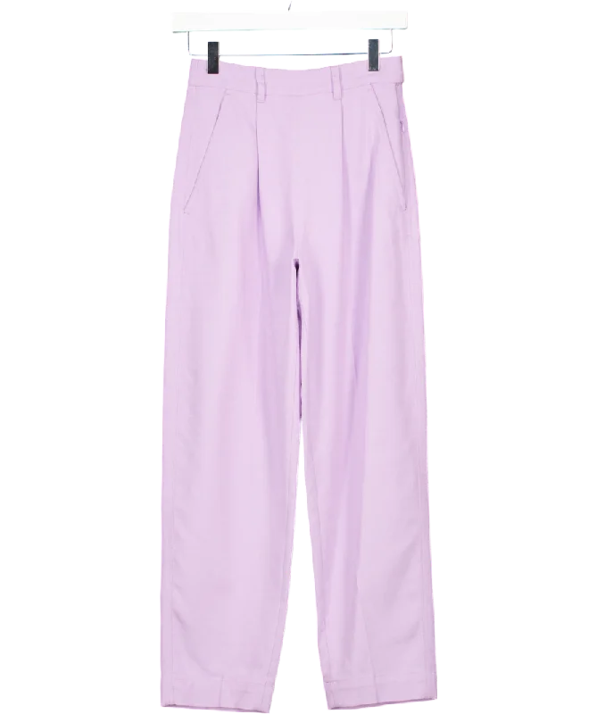  Affordable Women's OutfitME&EM Purple Textured Tapered Trouser UK 4