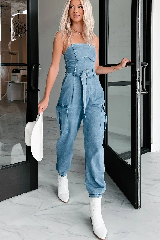  Stylish Clothes For WomenIgnite Your Passion Denim Cargo Jumpsuit (Denim)