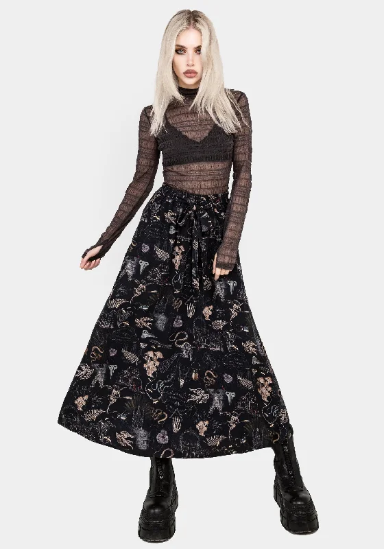  Edgy Fashion DealsMaudeline Victoriana Print Eco-Viscose Midaxi Skirt