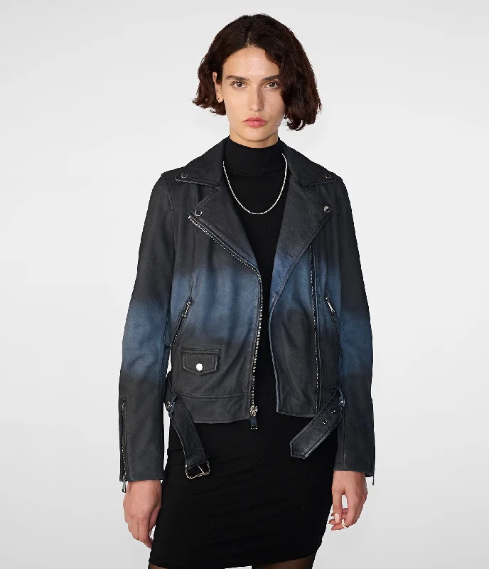  Casual Outfit For WomenZuri Ombre Belted Moto Jacket