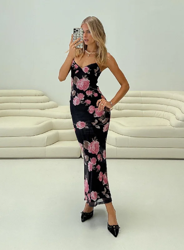  Formal Garments For WomenManolis Maxi Dress Black / Floral