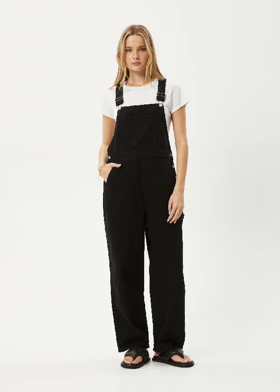  The Good StuffAFENDS Womens Louis - Denim Oversized Overalls - Washed Black