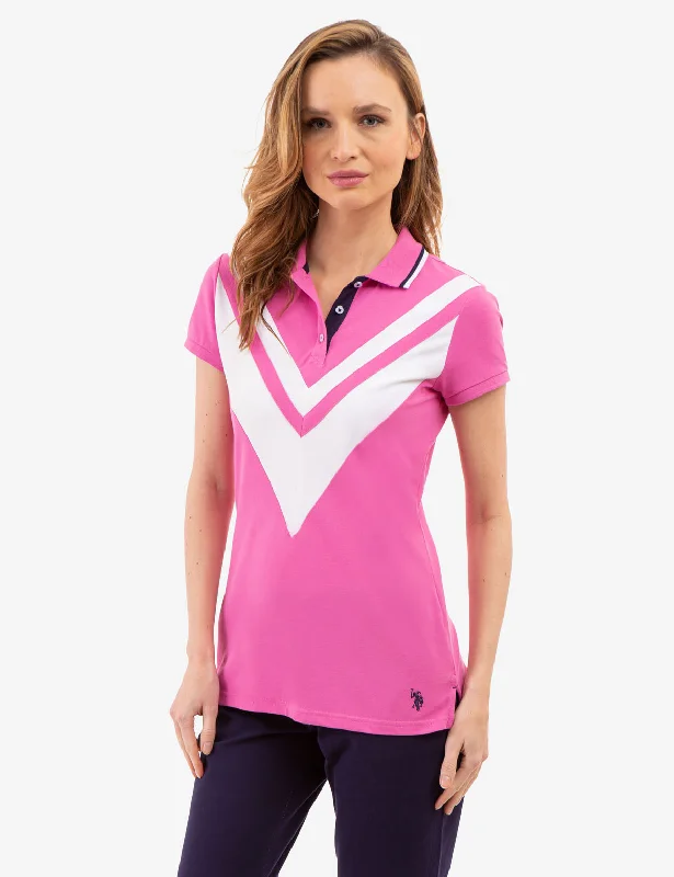  Women's GarmentsDOUBLE CHEVRON TIPPED POLO SHIRT