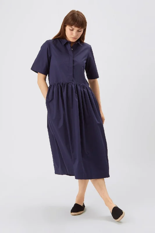  Clearance Sale, All CheapWomen's Gathered Dress - Navy