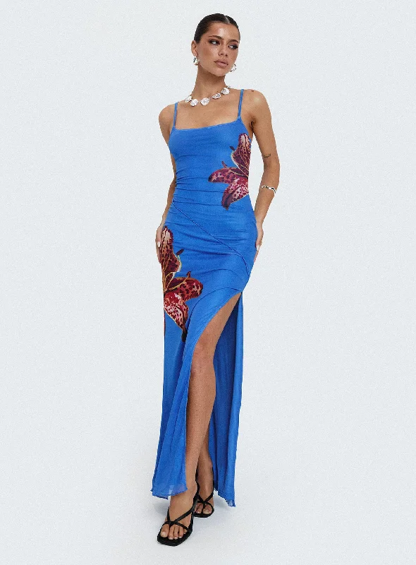  Chic Style, Always In VogueBespoke Maxi Dress Blue