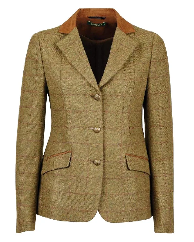  Low Price SpecialDublin Womens Albany Tweed Suede Collar Tailored Jacket