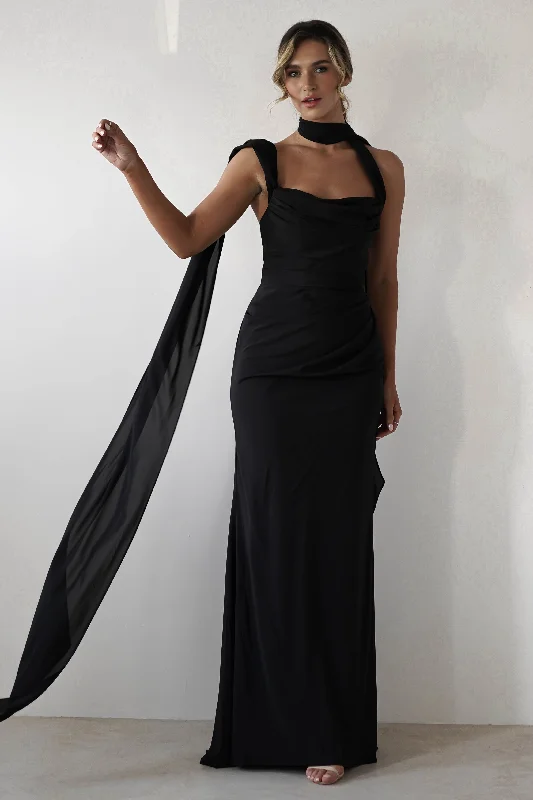  Trendy PulseLisa Multiway Chiffon Gown | Black