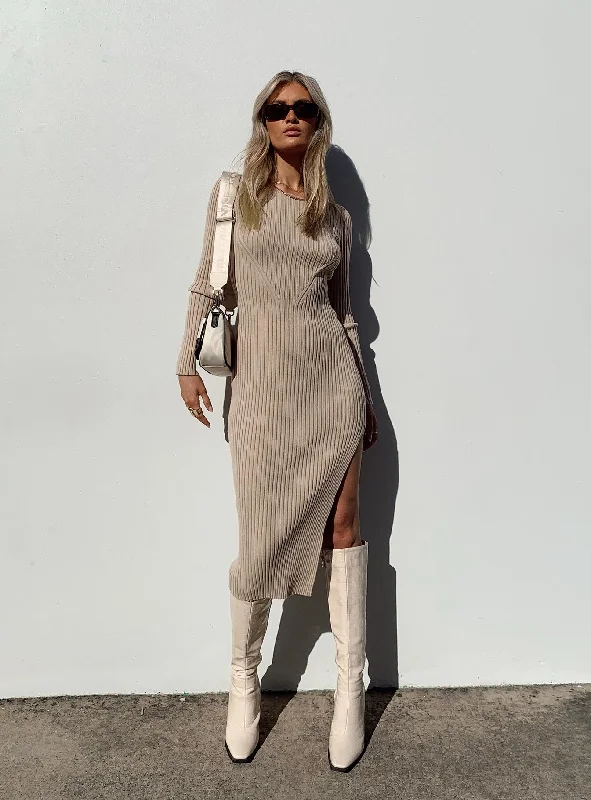  Shop The Hottest DealsNicky Midi Dress Beige