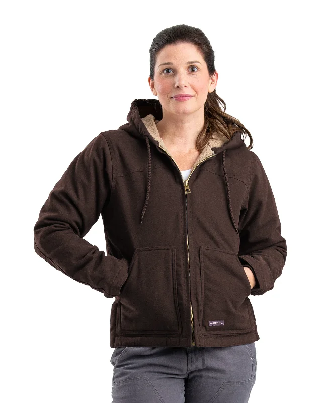  Women's Athletic GarmentsWomen's Sherpa-Lined Duck Hooded Jacket