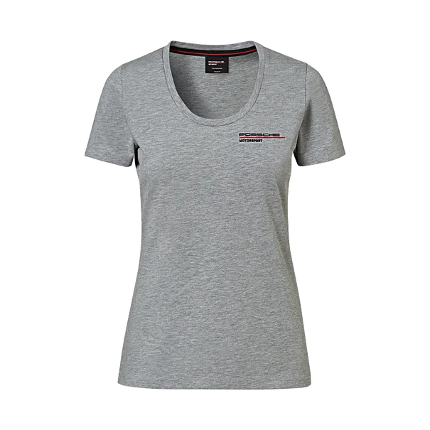  Women's Travel GarmentsPorsche Ladies T-Shirt (Gray)- Motorsport Collection